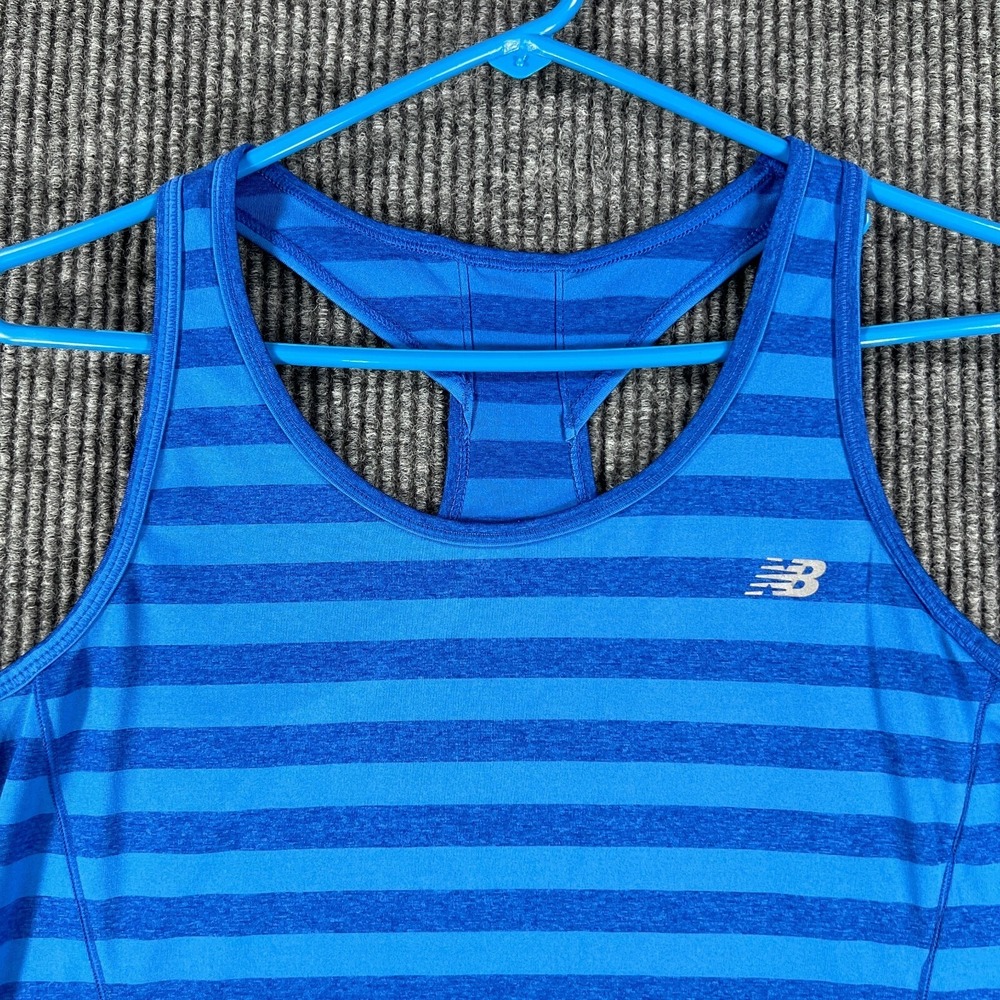 New Balance Tank Top Shirt Womens Medium Blue Sleeveless Workout Casual Run